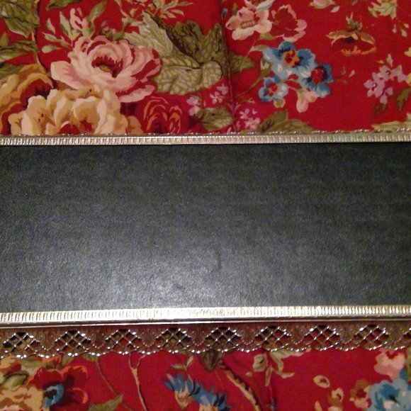 Vintage vanity tray with mirror - Picture 2 of 2